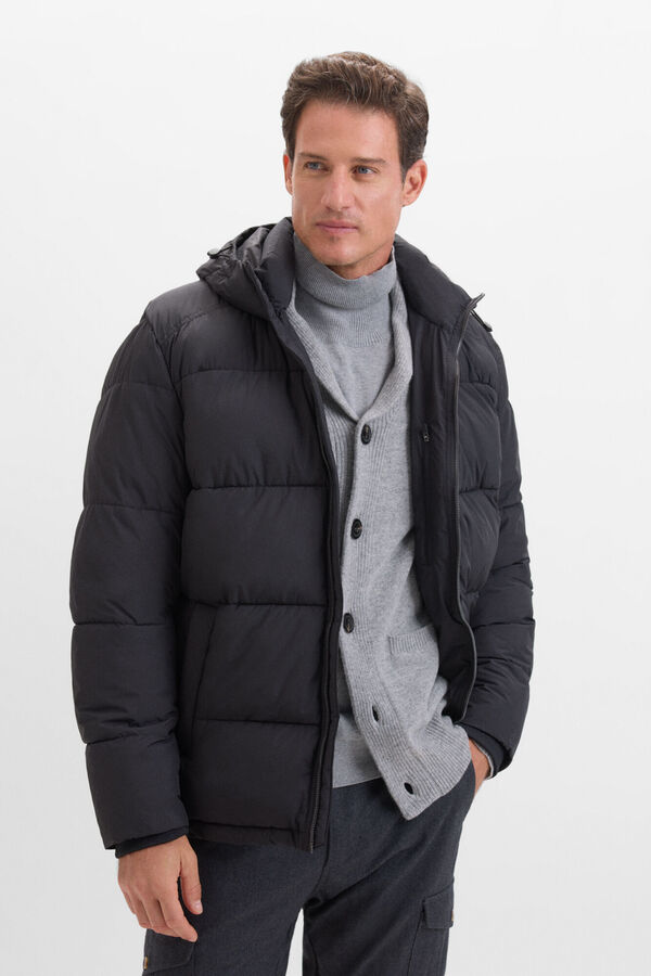 Cortefiel Blus&atilde;o acolchoado Preto