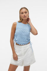 Vero Moda Top de punto sin mangas Azul