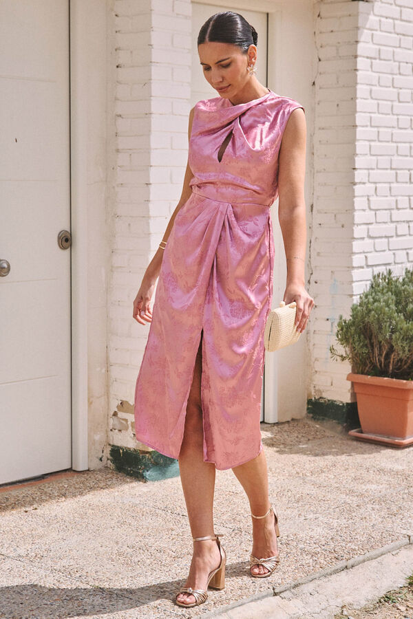 Pol&iacute;n Et Moi Vestido midi rosa Rosa