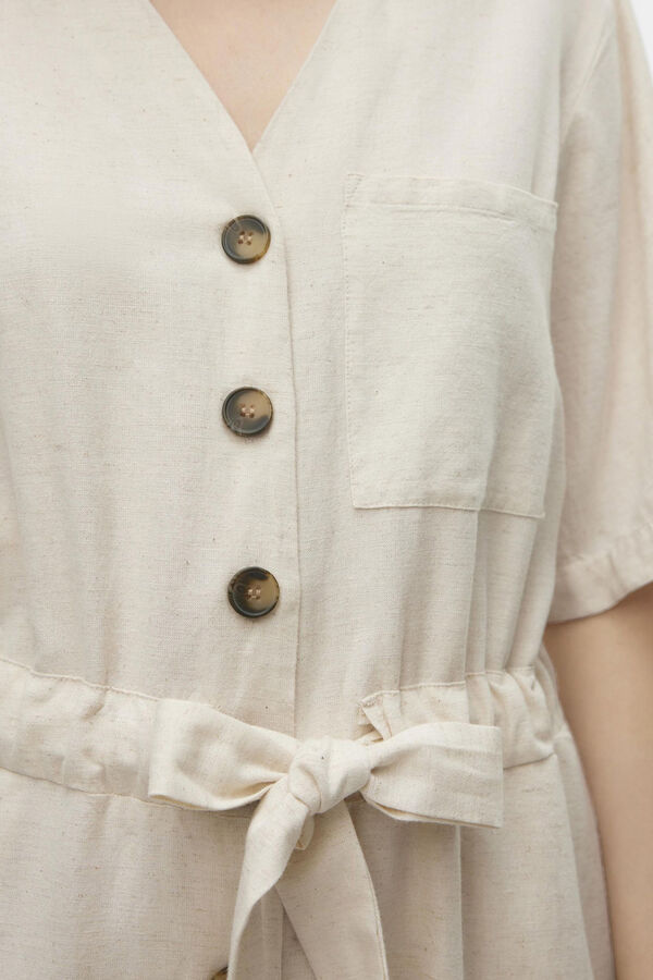 Vero Moda Mono largo de lino Marrón