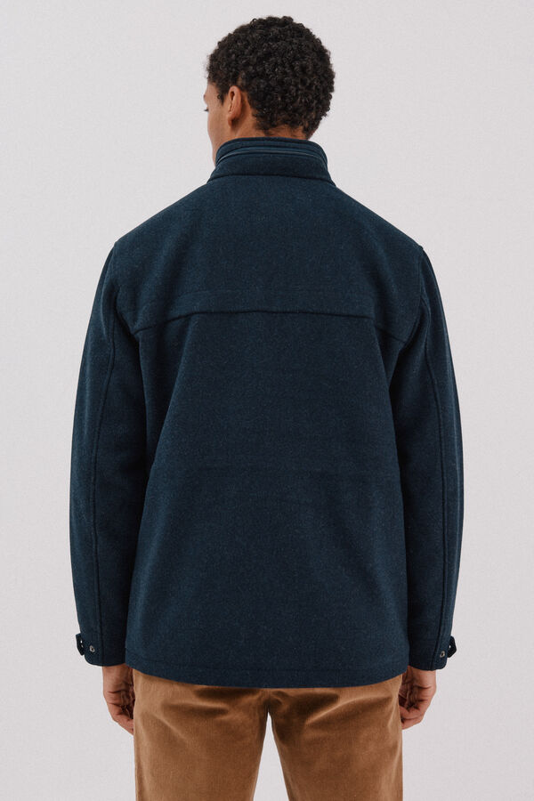 Cortefiel Abrigo vistas desmontables Azul marino