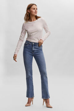 Cortefiel Jeans compridos de cintura subida Azul