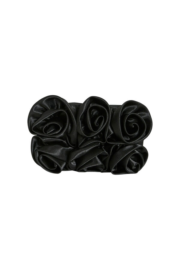 Vila Bolso clutch fiesta satinado Negro