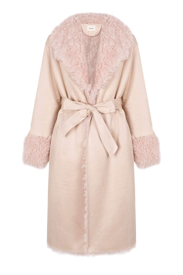 Slowlove Abrigo doble faz efecto pelo Marfil