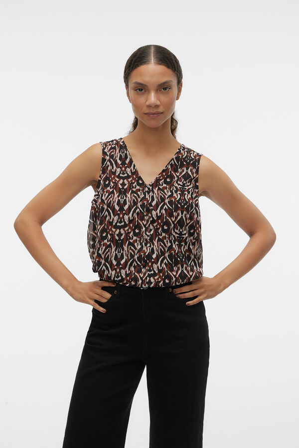 Vero Moda Blusa fluida estampada Blanco