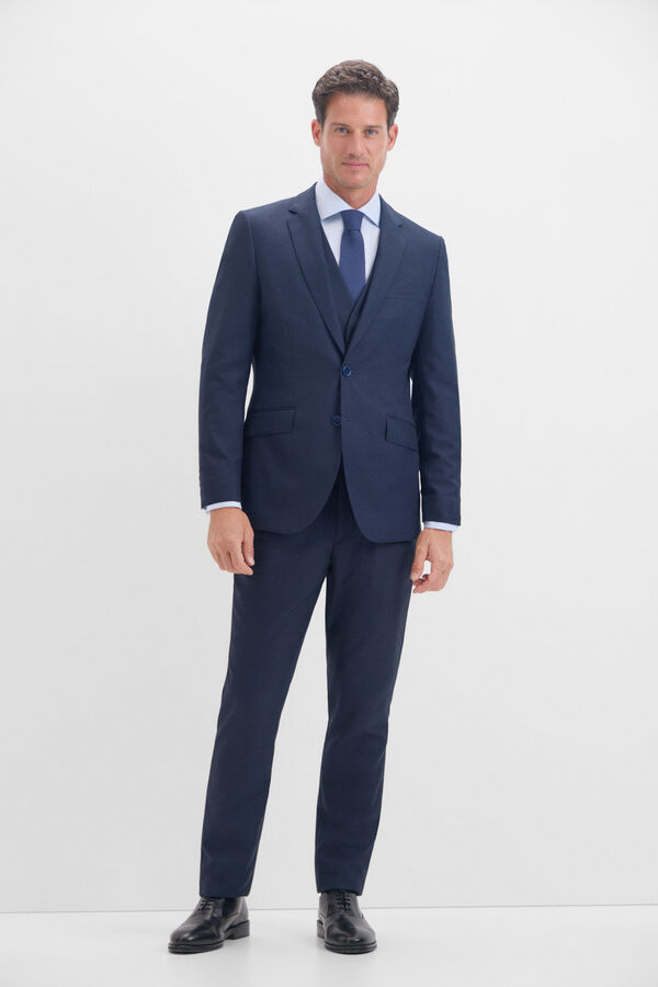 Cortefiel Americana cuadros serie xxi Azul marino