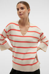 Vero Moda Camisola de malha manga 3/4 Cinzento