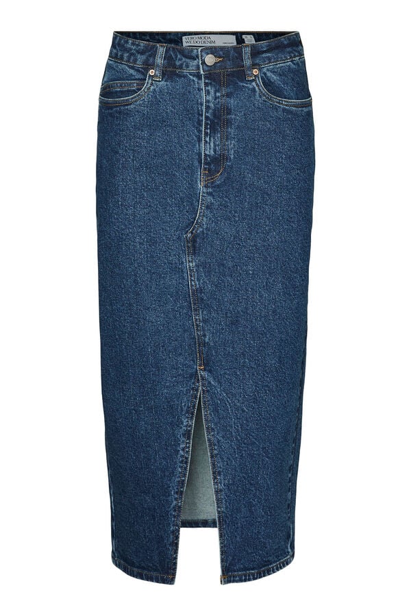 Vero Moda Falda vaquera midi Azul marino