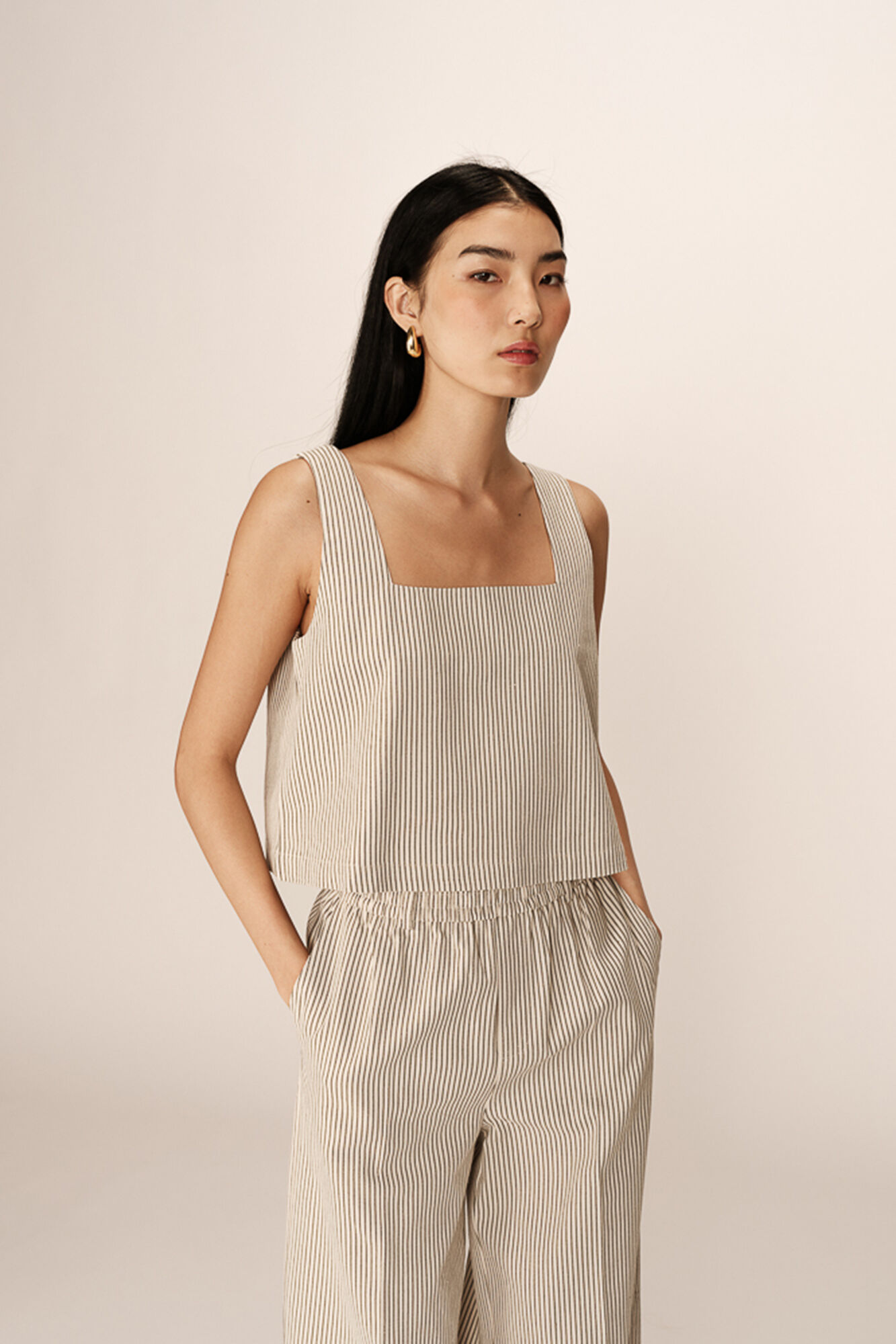 Grace & Mila Top de tirantes tejido a rayas