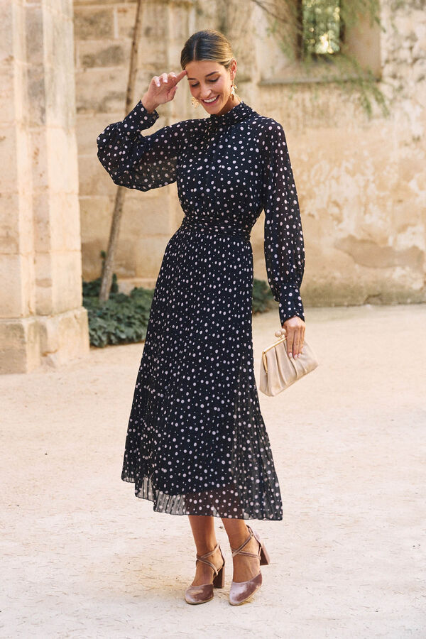 Pol&iacute;n Et Moi Vestido largo Marcia Negro