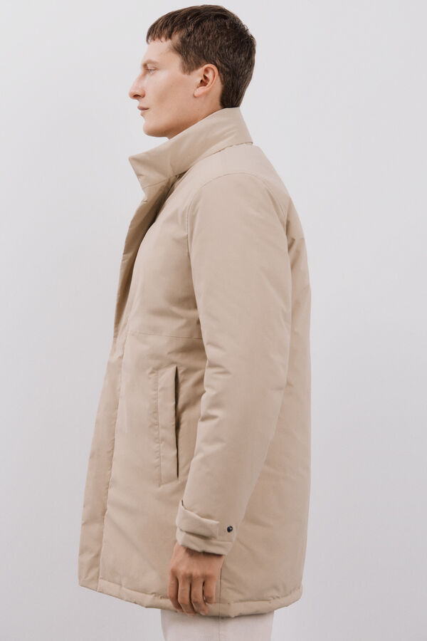 Cortefiel Impermeable con desmontable Beige