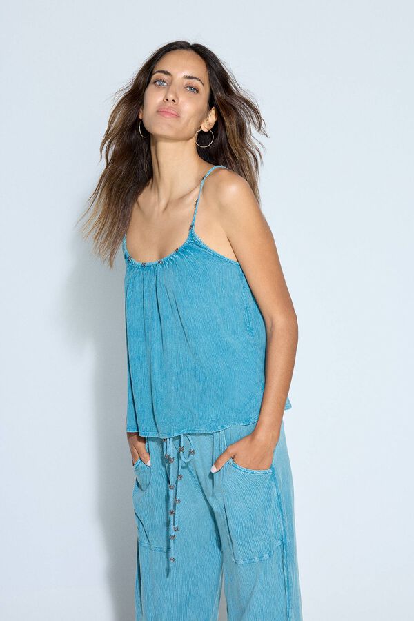 Slowlove Top de alças Azul