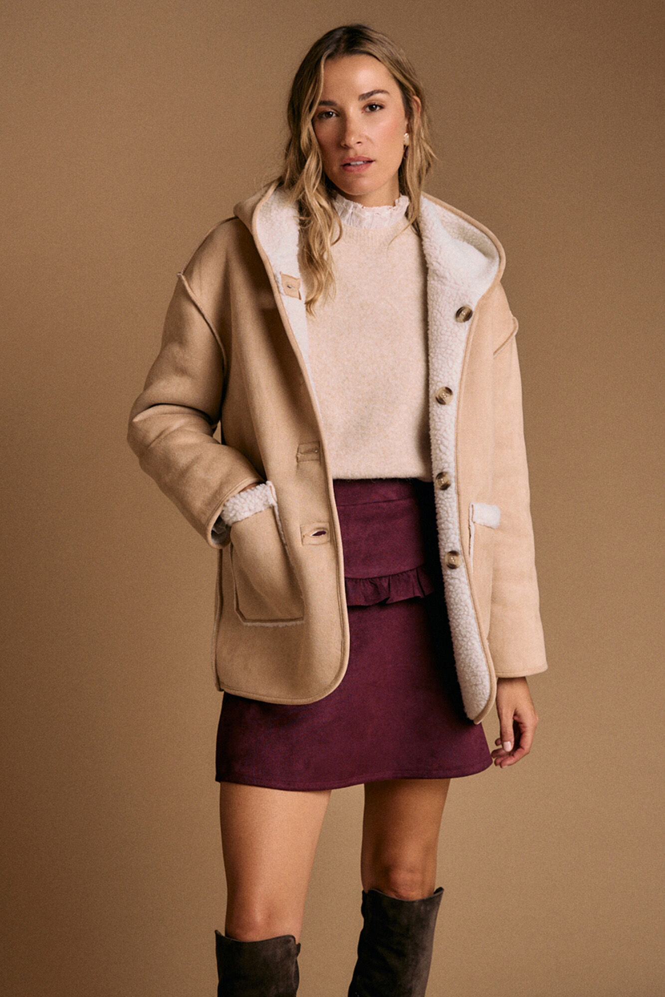 Pol&iacute;n Et Moi Abrigo borrego Mariale