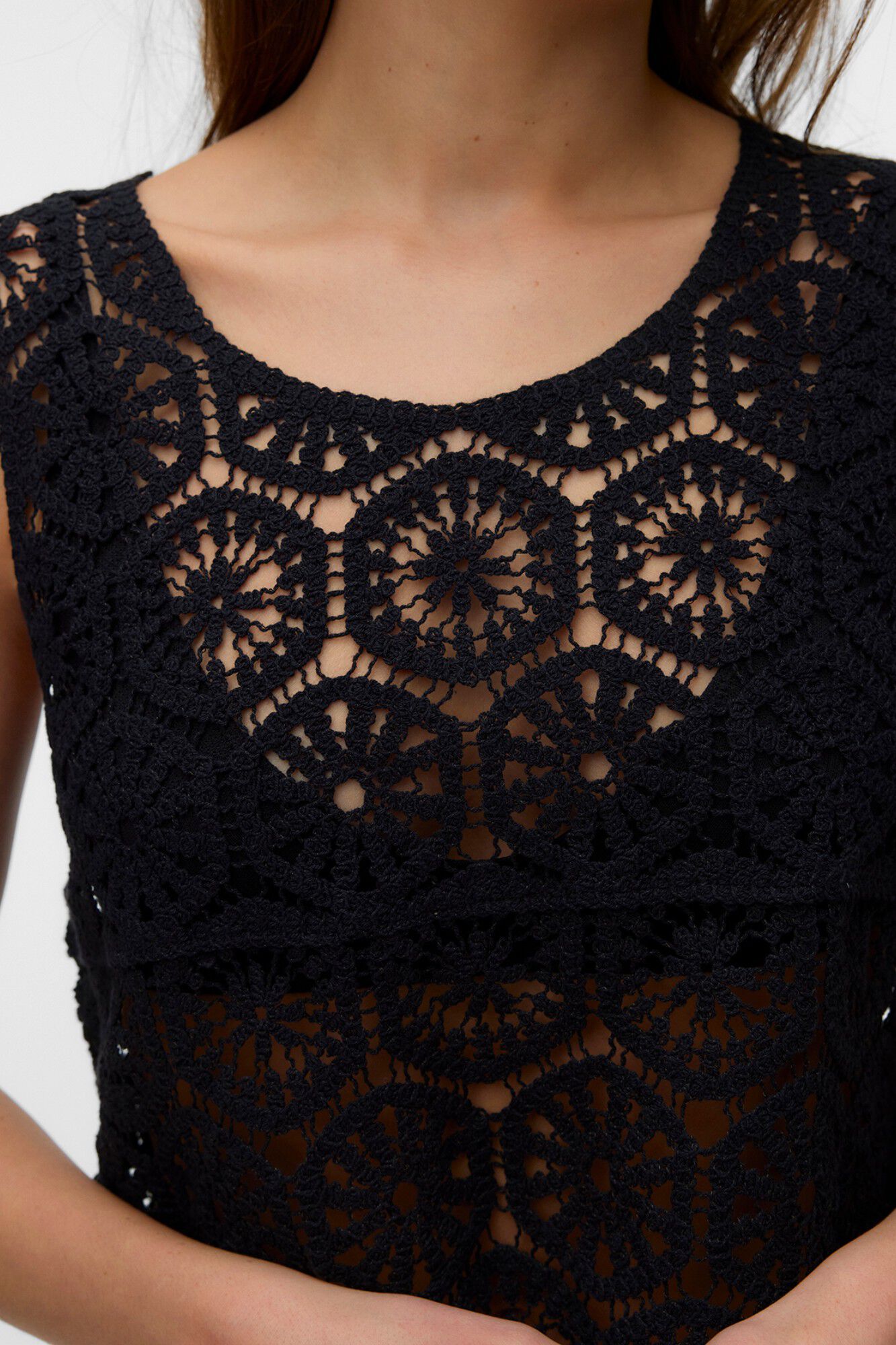Vero Moda Top sem mangas em crochet