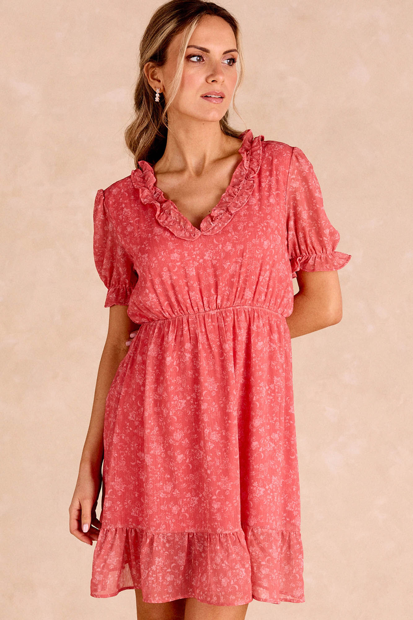 Pol&iacute;n Et Moi Vestido corto Melocoton