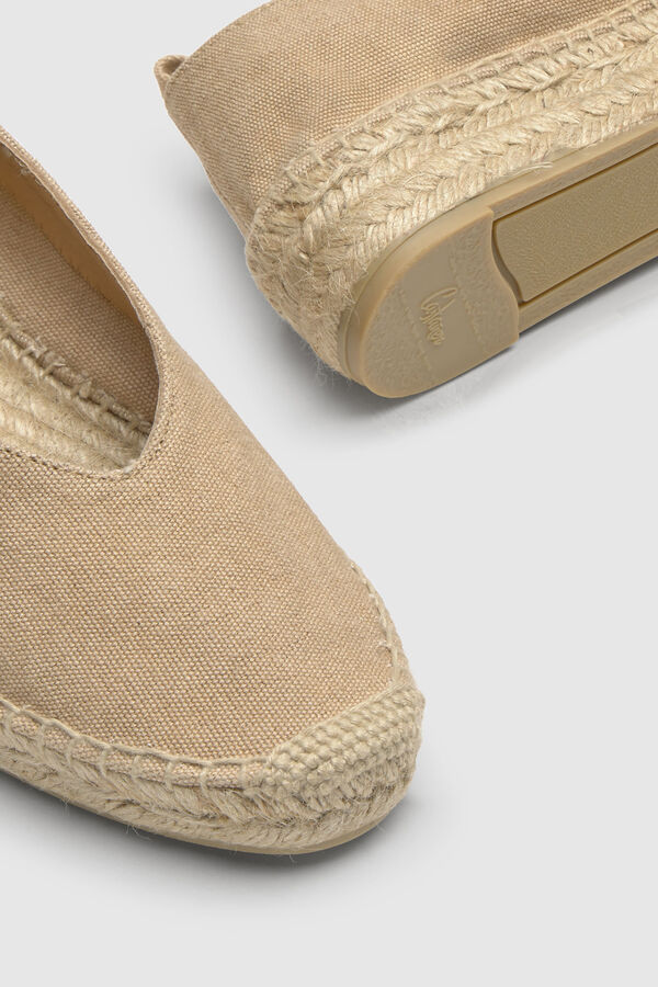 Castañer Sabrina Gea elaborada em lona Castanho