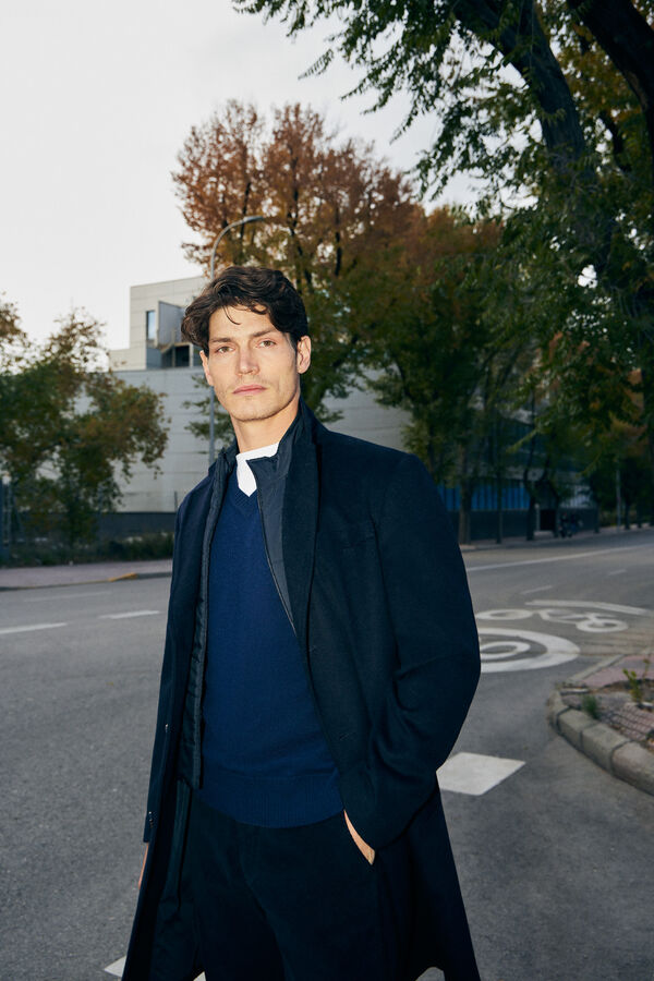 Cortefiel Casaco forro remov&iacute;vel Azul