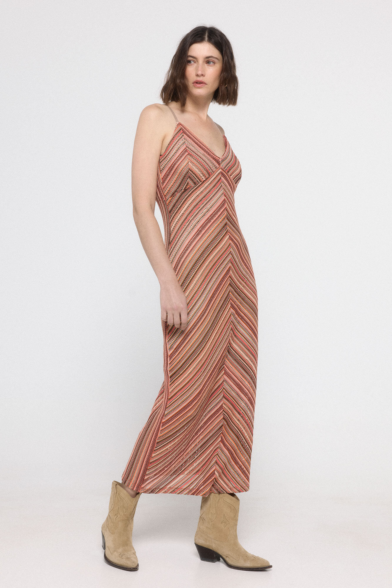 Vero Moda Vestido largo de crochet