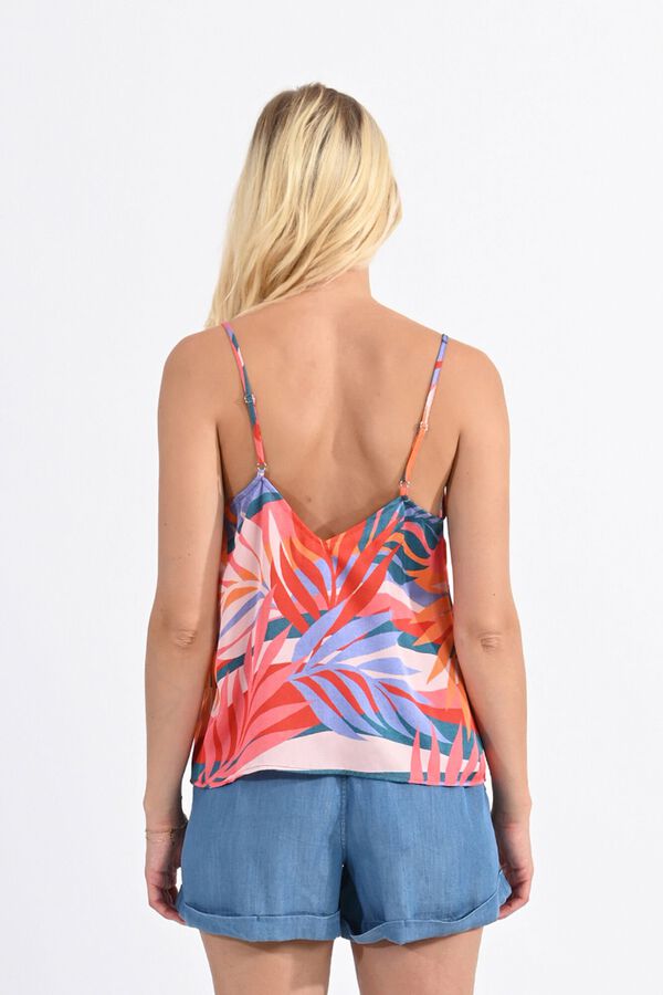 Molly Bracken Top de mulher de alças com estampado Multicolorido