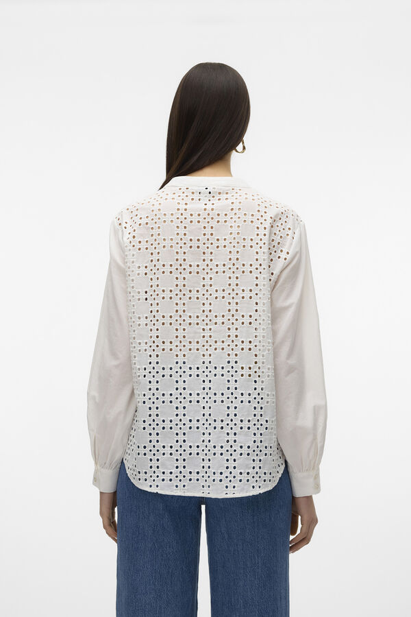 Vero Moda Blusa detalles calados Blanco