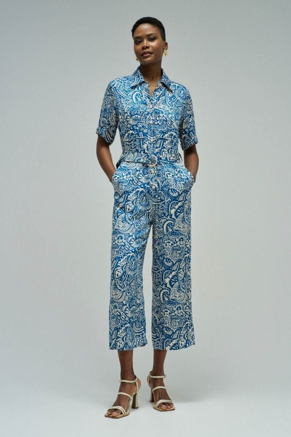 Salsa Jeans Mono con estampado floral Azul