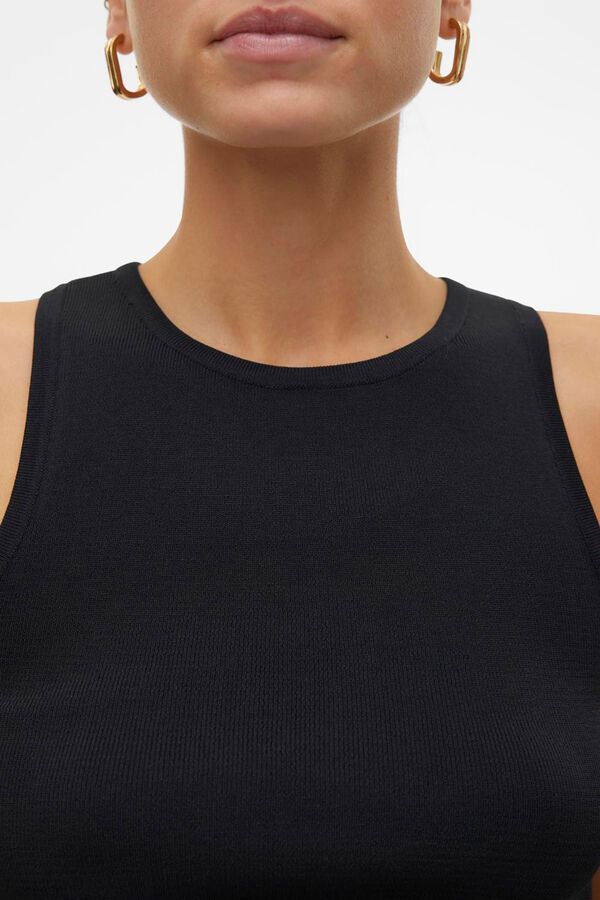 Vero Moda Crop top de malha  Preto