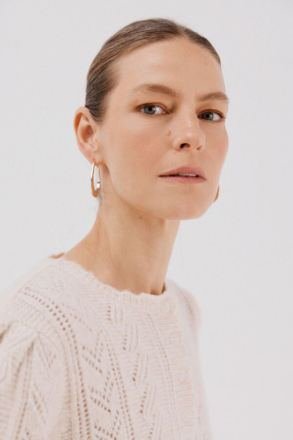 Cortefiel Chaleco punto pasadas Marfil