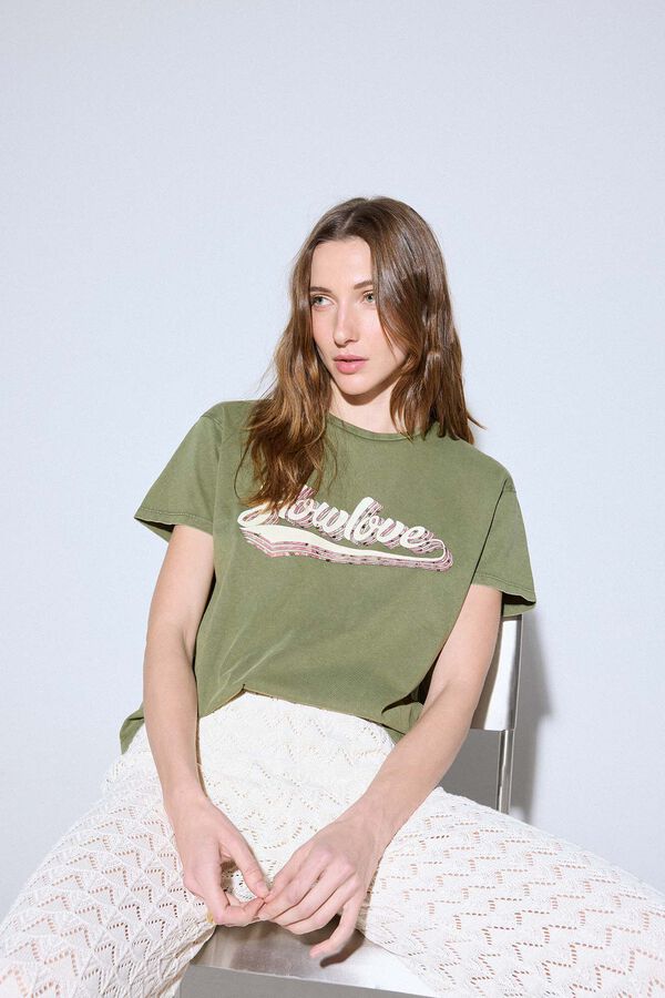 Slowlove Camiseta com logo slowlove Verde