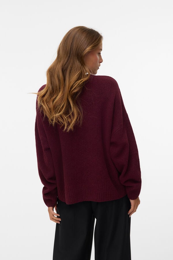 Vero Moda Jersey de punto cuello redondo Morado