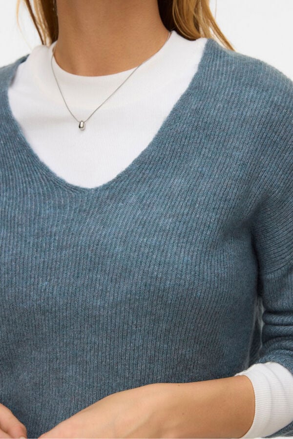 Vero Moda Jersey b&aacute;sico de punto Azul