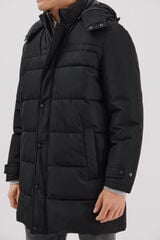 Cortefiel Parka acolchoada Preto