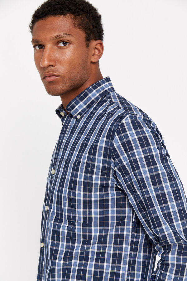 Cortefiel Camisa cuadros coolmax Azul marino
