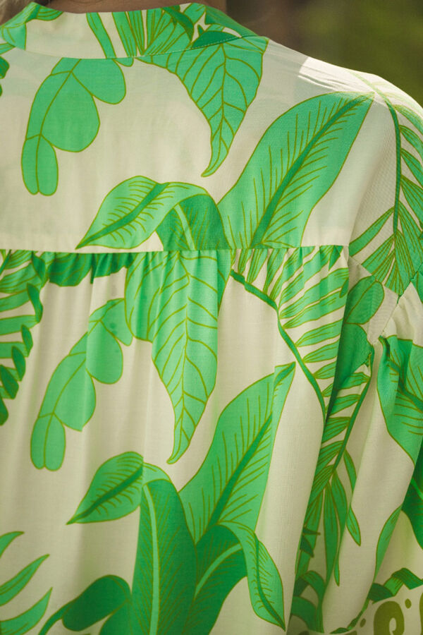 Jaase Blusa com decote em V Verde