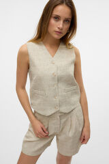 Vero Moda Linho efeito colete Cinzento