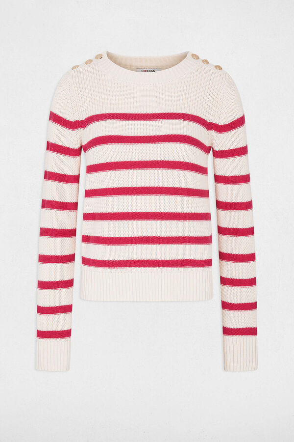 Morgan Camisola manga comprida com riscas Impress&atilde;o