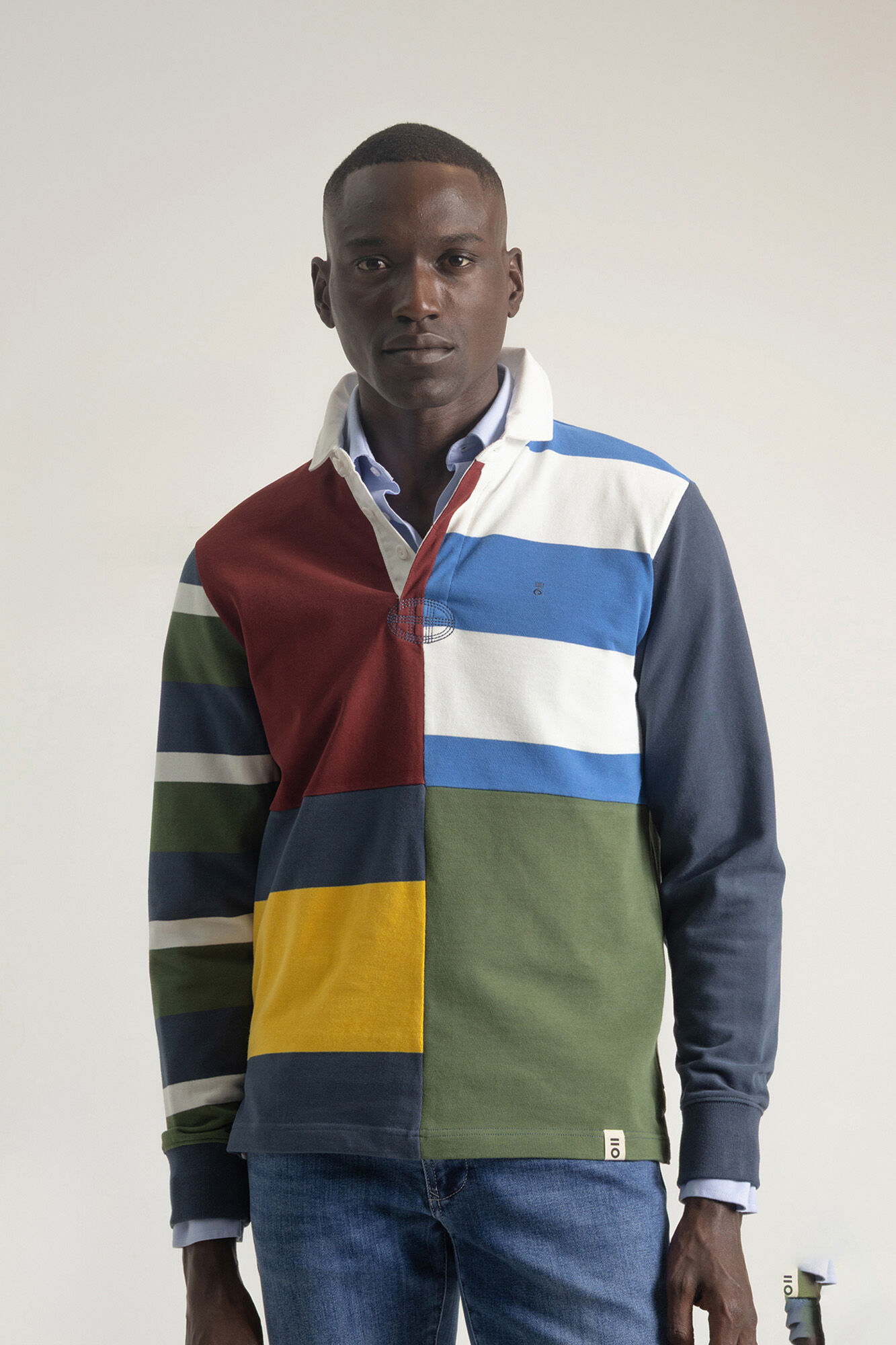 PuroEGO Camisa polo patchwork