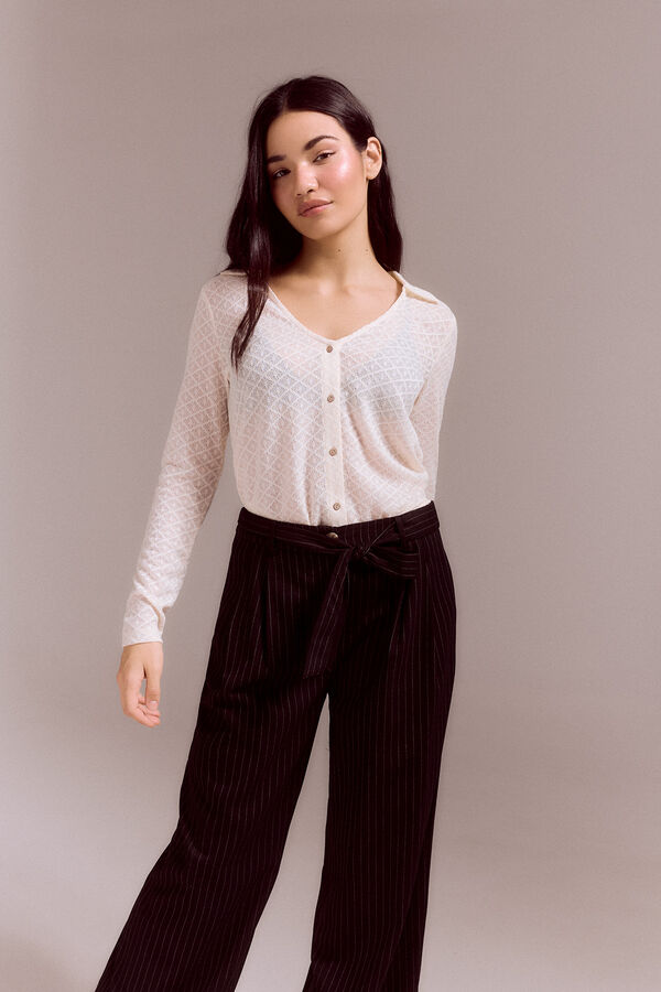 Slowlove Polo textura Marfil