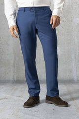 elPulpo Pantalón traje microdibujo Azul marino