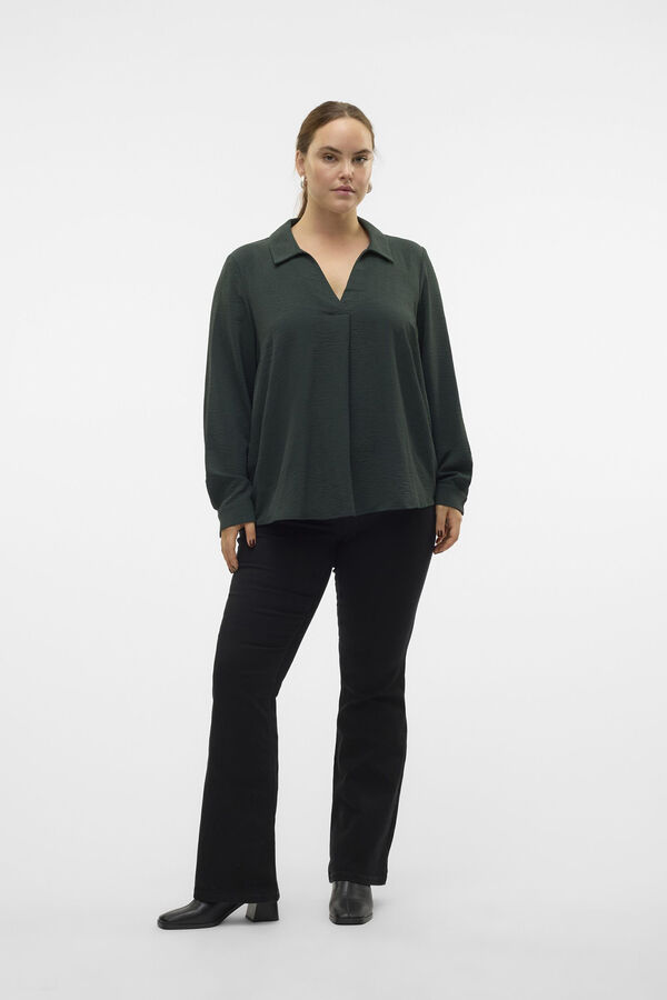 Vero Moda Curve Camisa fluida com prega central plus size  Azul
