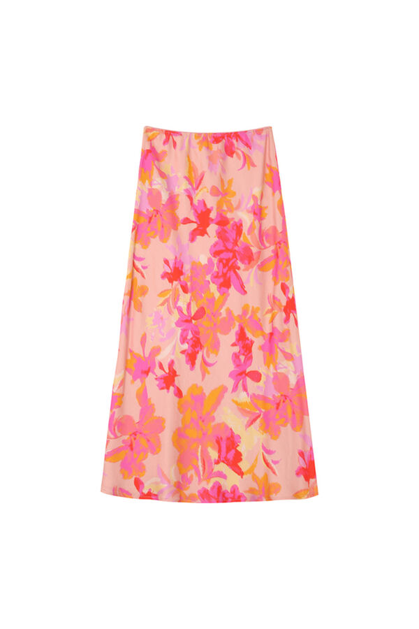 Grace & Mila Saia longa esvoa&ccedil;ante em cetim de viscose Subiu