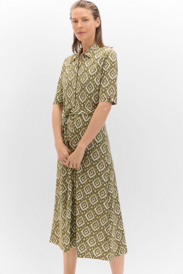 Cortefiel Vestido polo em malha piqu&eacute; Multicolorido