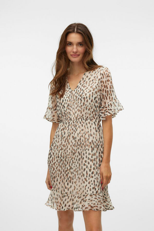 Vero Moda Vestido corto efecto gasa Gris