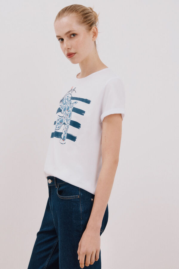 Cortefiel T-shirt estampada Azul