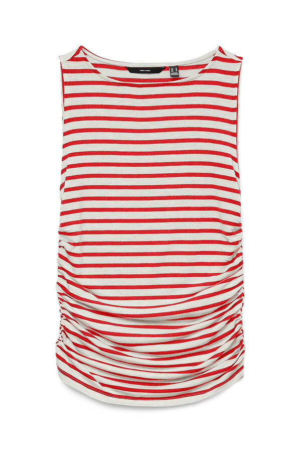 Vero Moda Top ajustado con fruncidos Gris
