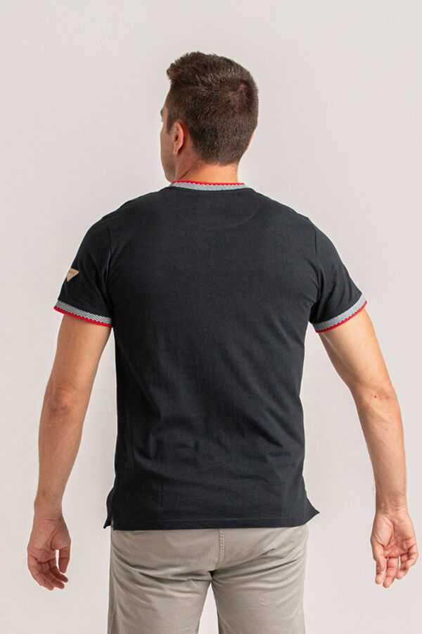 Privata Camiseta manga corta 100% algod&oacute;n Negro