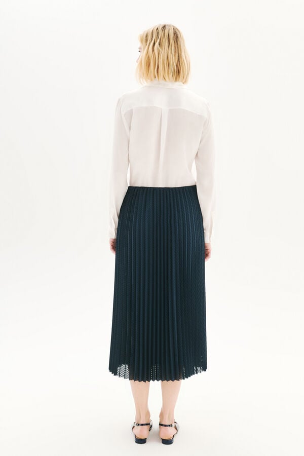 Caroll Falda plisada Azul marino