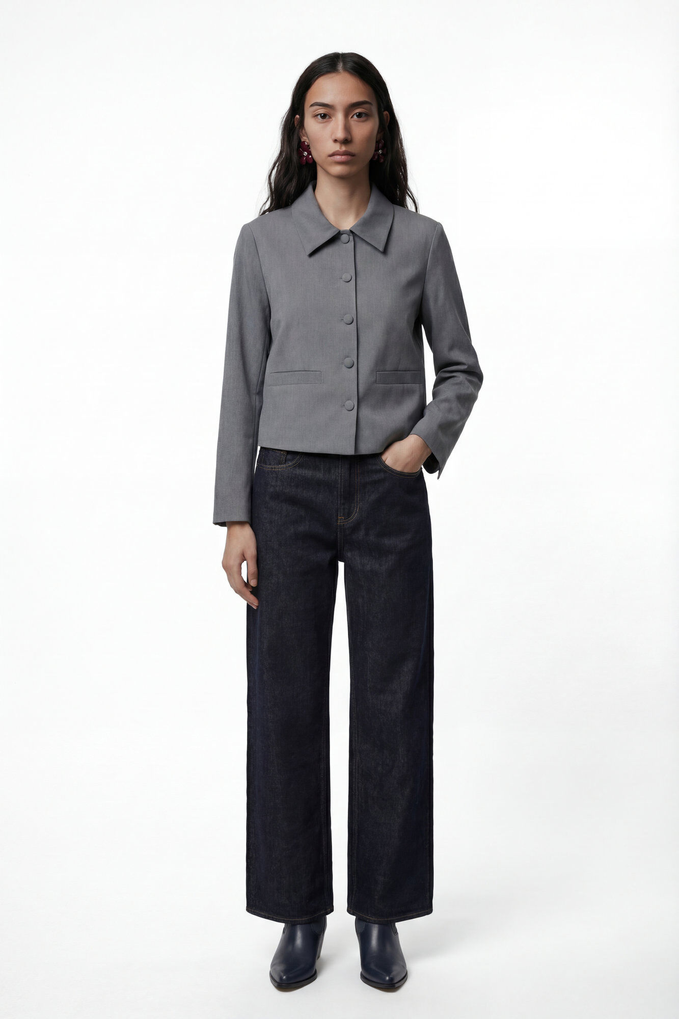 Vero Moda Chaqueta estilo blazer con botones forrados