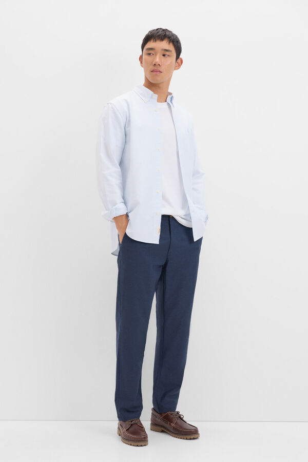 Cortefiel Pantal&oacute;n chino confort regular fit Azul marino
