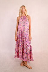 Molly Bracken Vestido largo escote halter Multicolor