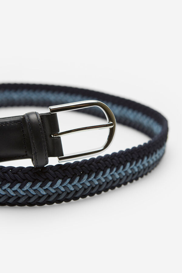 Cortefiel Cinturón trenzado textil Azul marino